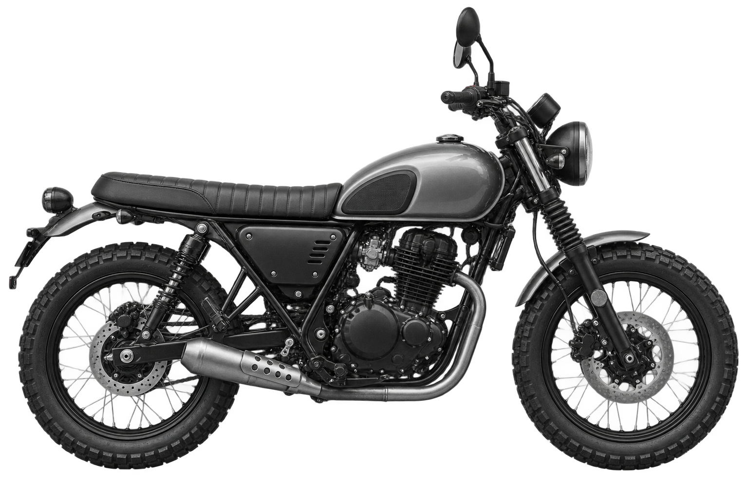 Silueta de motocicleta custom